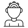 Child interactive learning icon, outline style