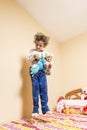 Child jumping on the bed