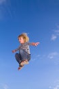 Child jumping sky