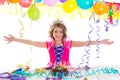 Child kid crown princess in birthday party