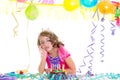 Child kid crown princess in birthday party