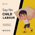 Banner design of say no child labour