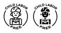 Child labor free icon