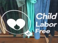 Child labor free textile clothing shop