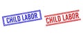 Grunge Textured CHILD LABOR Seal with Double Lines