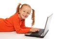 Child with laptop