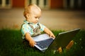 Child with laptop