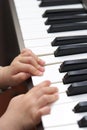 Child learn piano