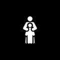 Child Life Protection Icon. Flat Design
