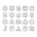 Child Life Safety Collection Icons Set Vector . Royalty Free Stock Photo