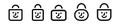 Child lock smile minimalistic icon. Kid lock symbol