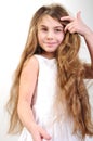 Child with long hair Royalty Free Stock Photo