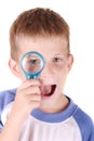 Child with loupe