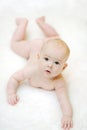 Child is lying on his stomach Royalty Free Stock Photo