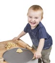 Child making cookies Royalty Free Stock Photo