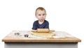 Child making cookies