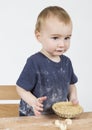 Child making cookies Royalty Free Stock Photo