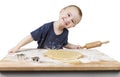 Child making cookies Royalty Free Stock Photo