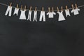 Child making, drying clothes