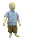 Child mannequin dressed in casual clothes