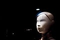 Child mannequin portrait on dark background without expression Royalty Free Stock Photo