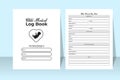Child medical KDP interior log book. Infant medical information tracker and vaccine register notebook template. KDP interior
