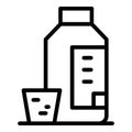 Child medical syrup icon outline vector. Medicine bottle