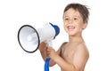 Child with a megaphone