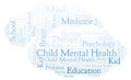 Child Mental Health word cloud.