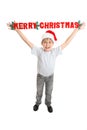 Child Merry Christmas message