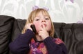 Child mobile phone Royalty Free Stock Photo