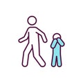 Child neglect RGB color icon Royalty Free Stock Photo