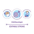 Child neurologist concept icon