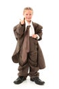 Child in Oversized Suit Royalty Free Stock Photo