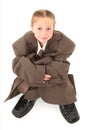 Child in Oversized Suit Royalty Free Stock Photo