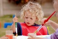 Child painting Royalty Free Stock Photo