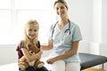 A cute Child Patient Visiting Doctor`s Office Royalty Free Stock Photo