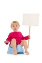 Child place for your advertisement Royalty Free Stock Photo