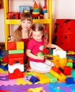 Child play block and construction set . Royalty Free Stock Photo