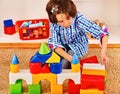 Child playing bricks