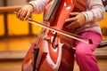 Child playing cello Royalty Free Stock Photo