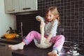 Child playing with dough Royalty Free Stock Photo