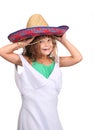 Child playing dressup