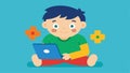 A child playing a game on a tablet designed to help improve their social skills and communication abilities as part of
