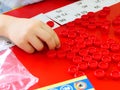 Child playing loto