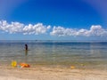 Child playing in ocean Royalty Free Stock Photo