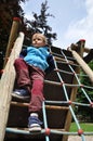 Child playing on playground