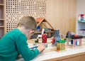 Child playing with toys