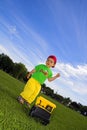 Child playing with truck Royalty Free Stock Photo