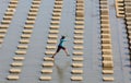 A child playing water in the Dam water Colo Nguter Sukoharjo Ce Royalty Free Stock Photo